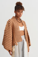 Bronze Hand-Knitted Paper Rope Jacket - Y265015021