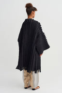 Black Hand-Knitted Long Jacket - Y265015022