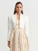 Off-White Patchwork Crop Jacket - Y265015038