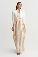 Off-White Patchwork Crop Jacket - Y265015038