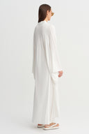 Off-White Tie-Up Long Kimono - Y265015039