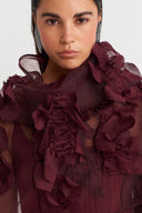 Bordo Volan Dokulu Organze Şal-Y266016002