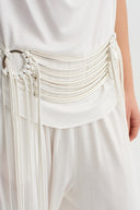 Off-White Metal Detail Lace-up Waist Belt - Y268018017